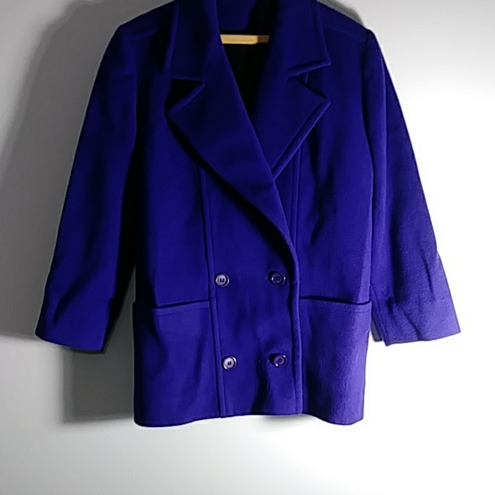 MERINO 100% WOOL  PURPLE COAT Sz 10